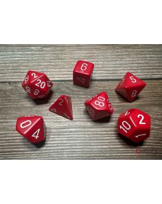 Opaque Red / White