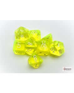 Lab Dice Translucent Neon Yellow / White