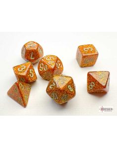 Glitter Mini-hedral Gold/silver 7-Die Set