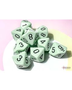 Opaque Pastel Green/black 10st T10
