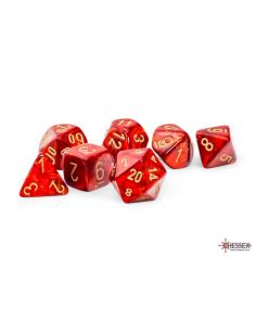 Scarab Scarlet / Gold Mega-hedral 7-Die Set