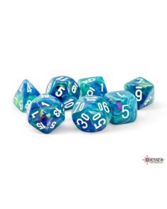 Festive Waterlily / White Mega-hedral 7-Die Set