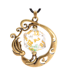 Mermaid D20 Dice Necklace