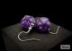 Hook Earrings Borealis Royal Purple Mini-Poly d20 Pair