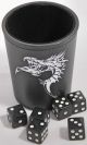 Dice cup med drake