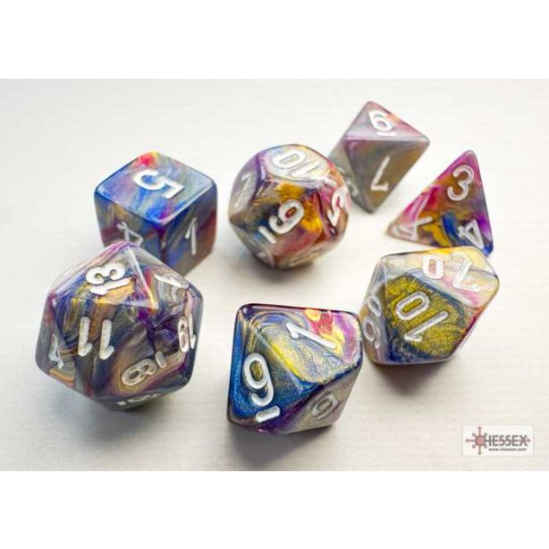 Festive Mini-hedral Carousel/white 7-Die Set