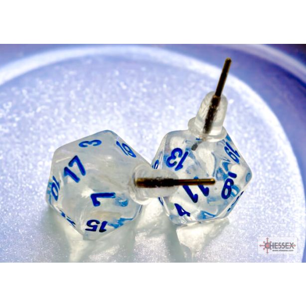 Stud Earrings Borealis Icicle Mini-Poly d20 Pair