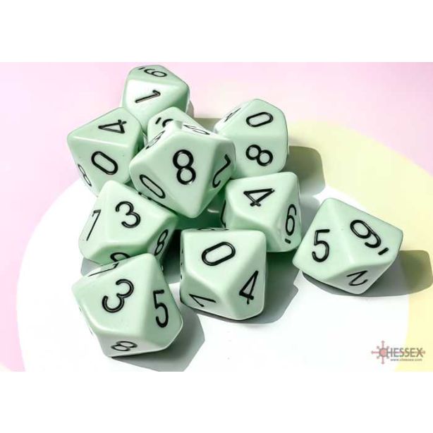 Opaque Pastel Green/black 10st T10