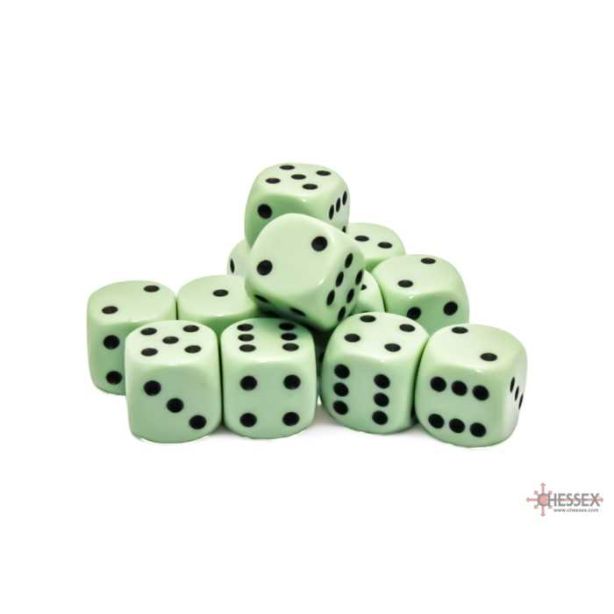 Opaque Pastel Green/ black 12st T6