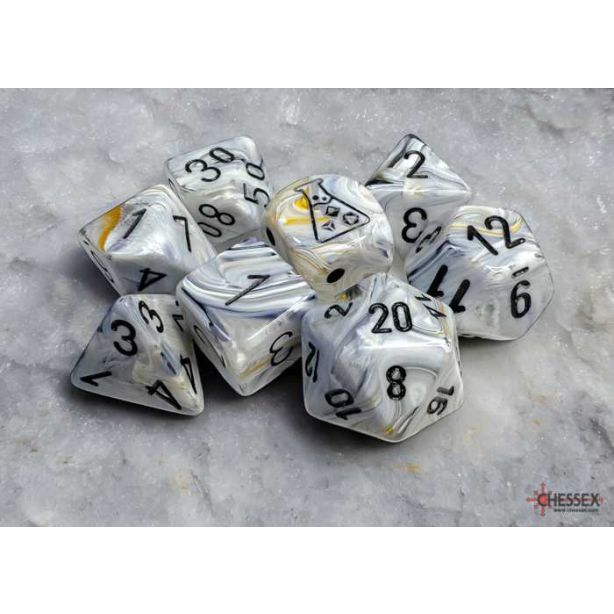 Lab Dice Marble Calcite / Black