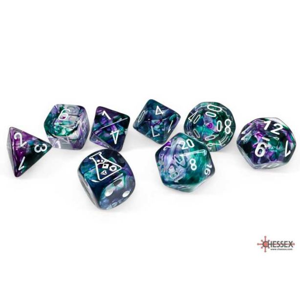 Lab Dice Nebula Flourite / White