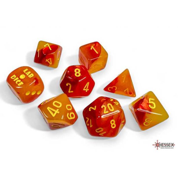 Lab Dice Gemini Gellow-Red / Yellow