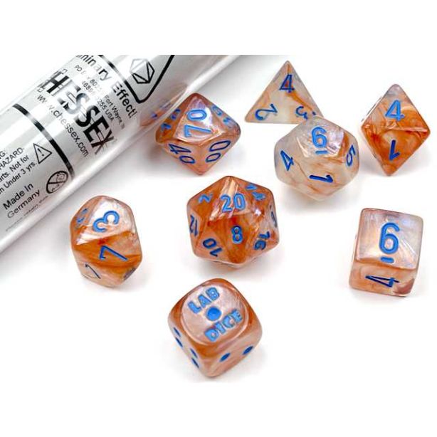 Lab Dice Borealis Rose Gold/light blue