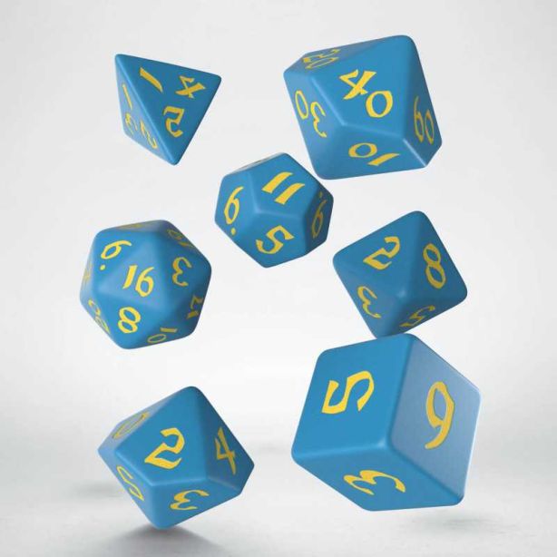 Classic Runic Dice Set Blue / Yellow