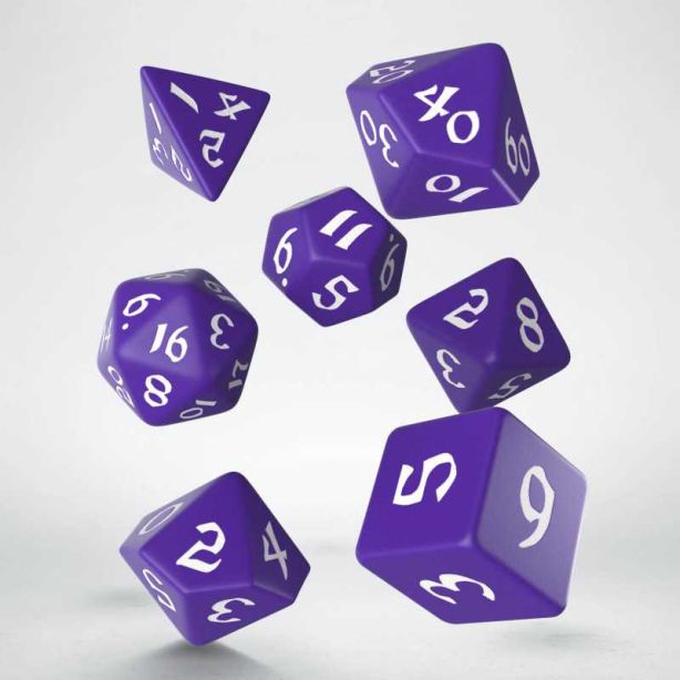 Classic Runic Dice Set Purple / White