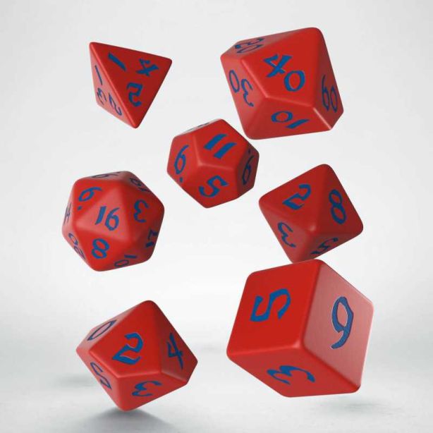 Classic Runic Dice Set Red / Blue
