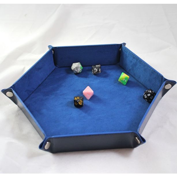 Tärningsbricka Hexagon Mörk Blå