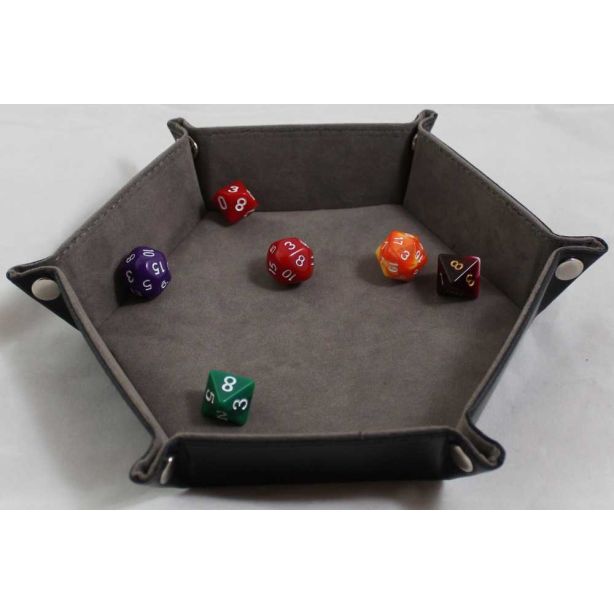 Tärningsbricka Hexagon Grå