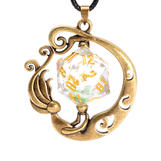 Mermaid D20 Dice Necklace