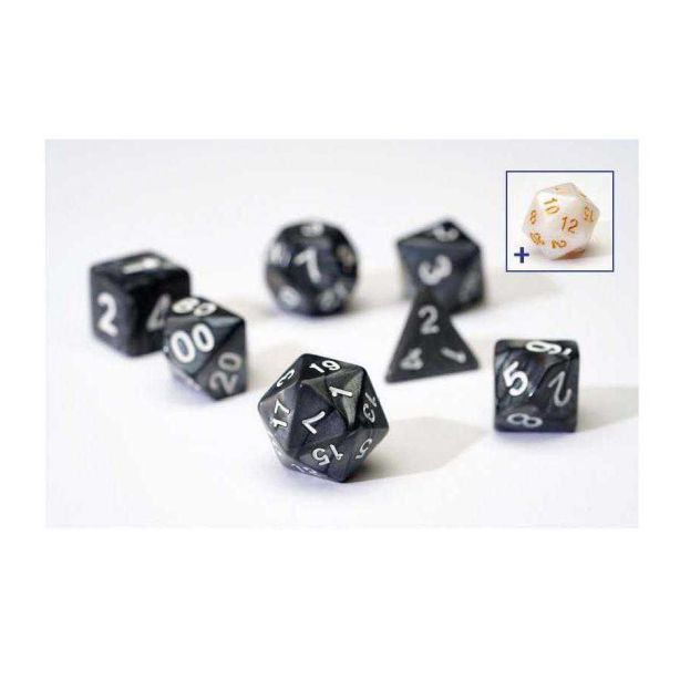 Perl Charcoal Grey Dice Set