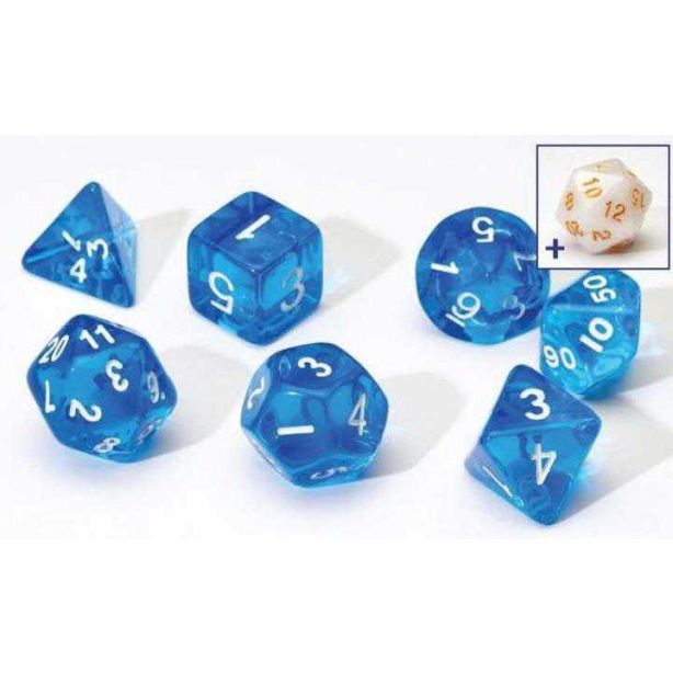 Translucent Blue Dice Set