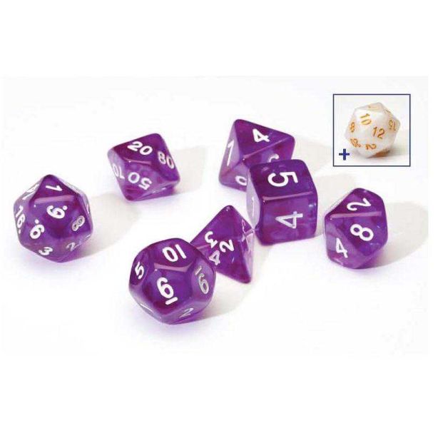 Translucent Purple Dice Set