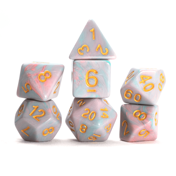 Pink Unicorn Dice Set