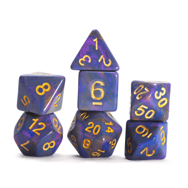 Purple Unicorn Dice Set