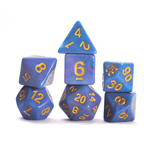 Blue Unicorn Dice Set