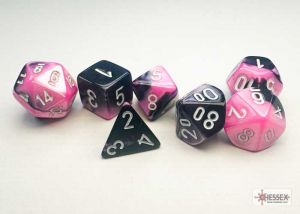 Gemini Mini-hedral Black-Pink/white 7-Die Set