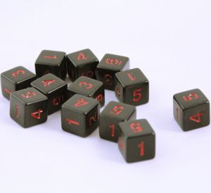 Svart / Röd 12st T6