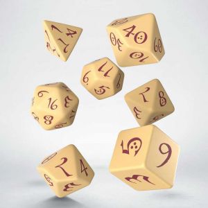 Classic RPG Dice Set Beige/Burgundy