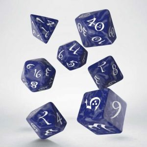 Classic RPG Dice Set Cobalt / White