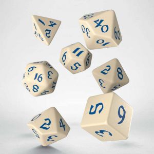 Classic Runic Dice Set Beige / Blue