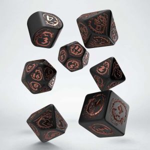 Dragons Modern RPG Dice Set: Obsidian