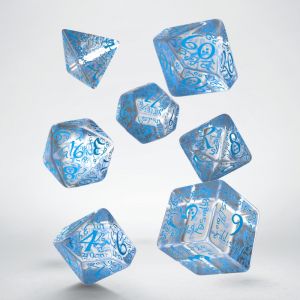 Elvish Dice Set Translucent / Blue