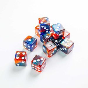 D6 Dice Set 12st Galaxy Series Mars