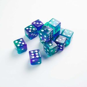 D6 Dice Set 12st Galaxy Series Neptune