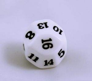Vit 16 sidig tärning